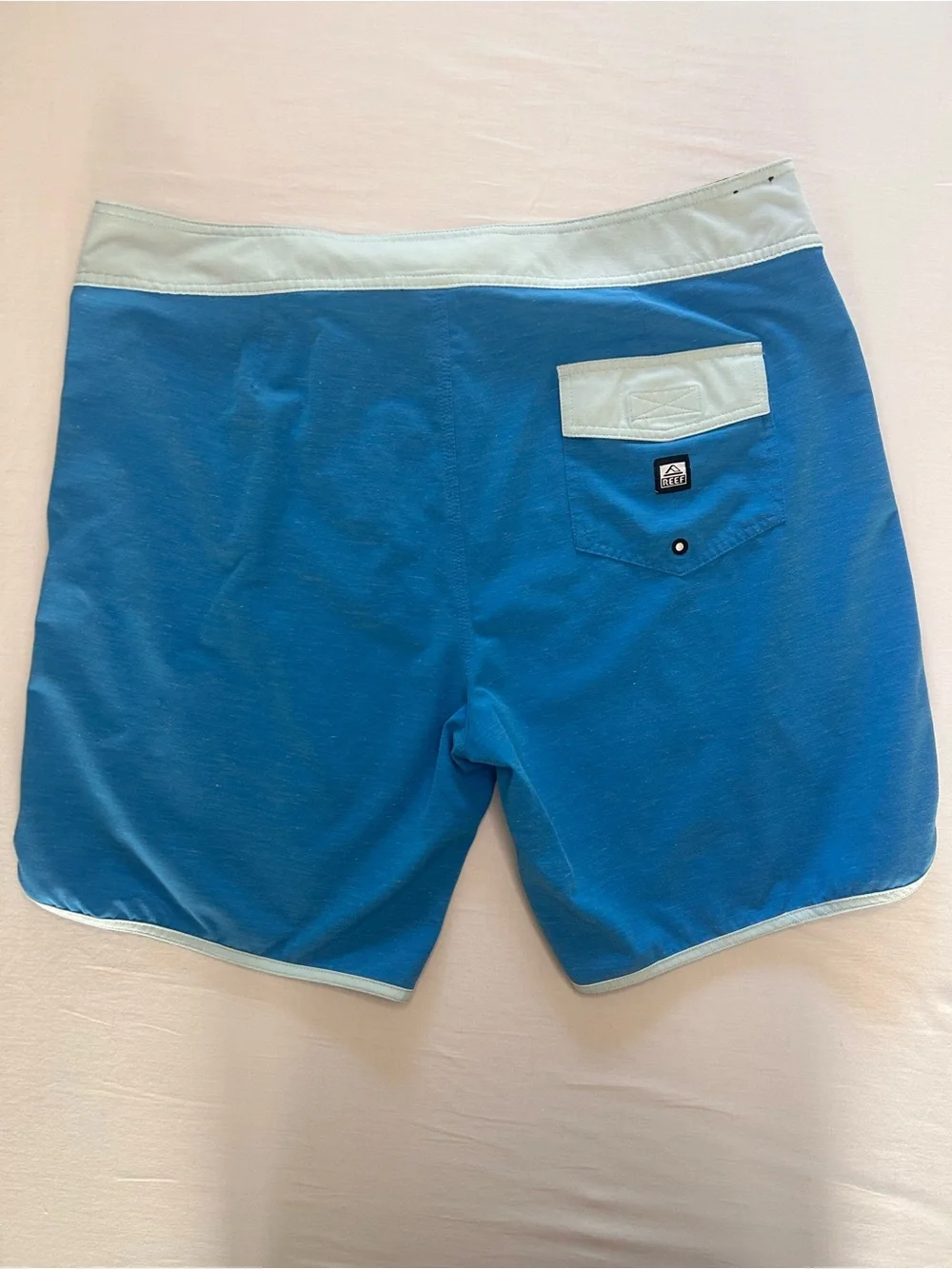 REEF Men’s Board Shorts Size 38 Blue Stretch Surf Swim Trunks